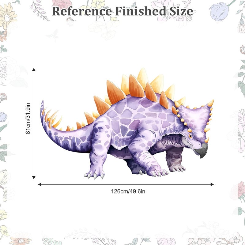 Decvictor Large Dinosaur Wall Decals, Purple Stegosaurus Dino Wall Stickers Vinyl Peel and Stick Wall Decal Self Adhesive Wall Art Sticker for Baby Nursery Kids Room Home Decor (42.1 * 51.2in) - Image 5